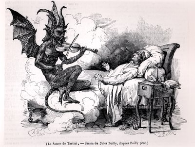 The Dream of Tartini, engraved by Julien Leopold Boilly, 1840 by Louis Leopold Boilly